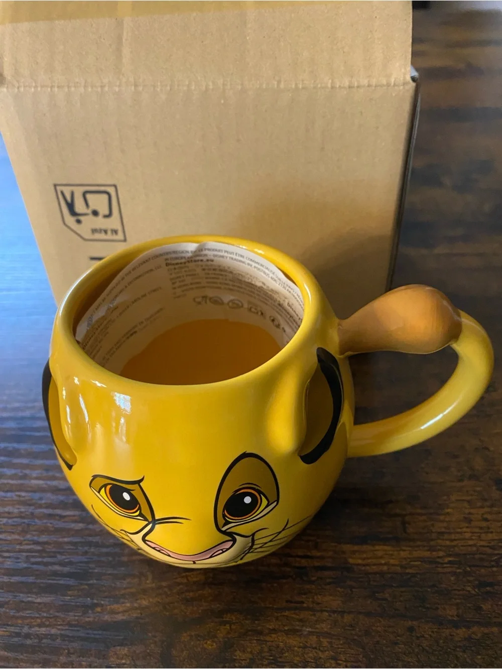 Disney The Lion King Simba Yellow Ceramic Mug